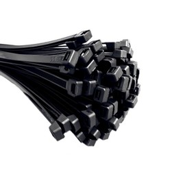 HORZEFIX Cable Ties Pack of 100 Black Long UV Resistant Universal Ties 2.5/3.6/4.8/7.6 Wide (4.8 x 300 mm)