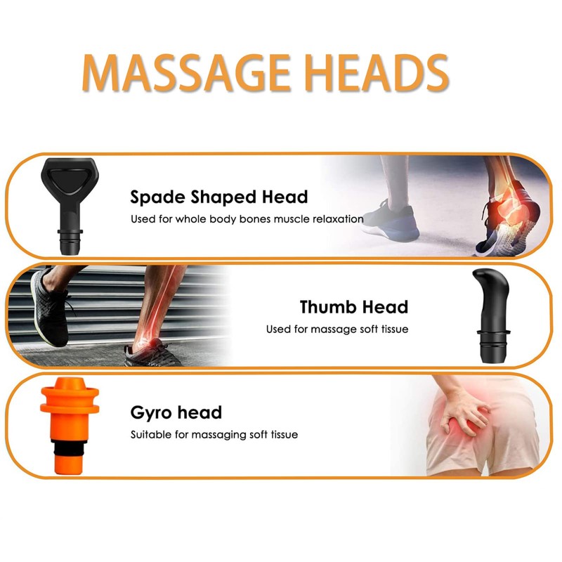 Massage Gun Head, 9 Pieces Massage Head, Fascia Tool, Interchangeable