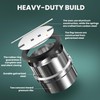 4" Backdraft Damper, One-Way Ducting Insert with Spring-Loaded Aluminum Flaps,