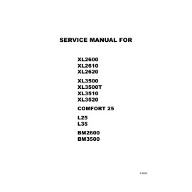Brother XL2600 XL2610 XL2620 XL3500 XL3500T XL3510 Sewing Machine Service Manual
