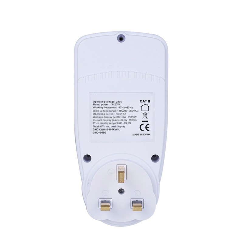 LCD Display Electricity Usage Power Meter Socket Energy Watt Volt