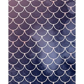 Blush and Navy Mermaid Scales Composition Notebook - Large Ruled Notebook - 8x10 Lined Notebook (Softcover Journal / Notebook / Diary) (8x10 Lined Softcover Notebook, Band 59)