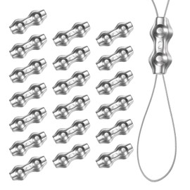 M METERXITY 20-Pack M2 Wire Rope Clips Duplex Double Bolt Stainless Steel Wire Rope Cable Clamps Fit for 1/16 Inch Diameter Wire Cable Wire Rope Clamp