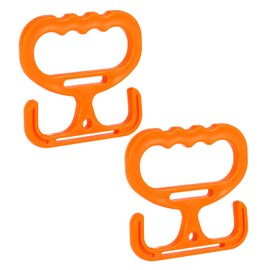 2pcs Grocery Bag Carriers, Plastic Shopping Bag Holder Handle Heavy Duty Handle Carrier Practical Shopper Accessories (Orange)