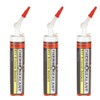Thermosealant RTV Silicone Sealant-Clear-10.1 Ounce -Permanently Flexible-Industrial Grade-Pkg of 3