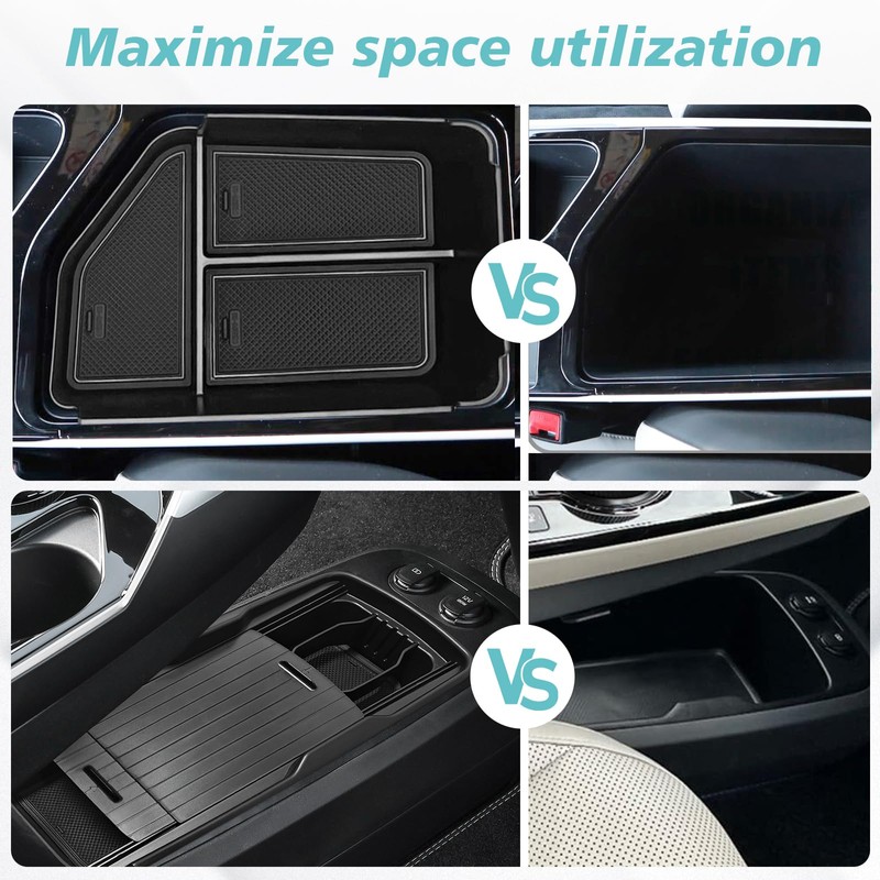 BestEvMod Armrest Organizer&Lower Center Console Compatible with 2025 2022-2024 Kia