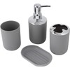 Garosa Accesorios Baño Gris 4 Piezas