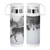 Stainless Steel Thermos Flask with Integrated Cup - Reindeer Profile