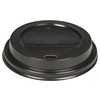 Abena Dome Sip-Through Coffee Lids: Black, Plastic PS, 3.54" (9CM)