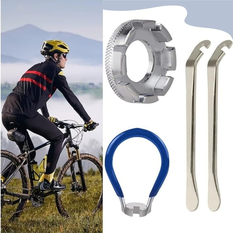 Jindizi Bicycle Spoke Wrench Tool Set, Tire Lever Nipple Wrench,