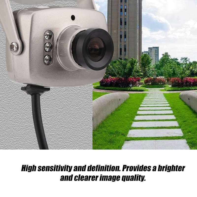 Ticfox Kabelgebundene Überwachungskamera,Mini 6 LED CMOS-CCTV-Überwachungskamera mit Nachtsichtfunktion und digitaler