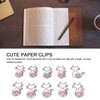 100pcs Cat Shape Paper Clips Colorful Plating Process Increased Slip