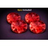 Allstarco 50mm (2") Large Red Ruby Round Flat Back Acrylic