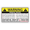 Vehicle Safety Warning Rules Sticker for Car Truck Window, Adhesive
