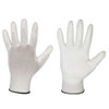 Beschichteter Handschuh WHITE GRIP, Polyurethan, Handrücken frei, Weiß