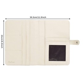 Maternity Log Cover Made of Faux Leather with Compartments for Storing Insurance Cards, Ultrasound Pictures and Mothers Vaccination Certificate Cover - Announce Pregnancy Gift