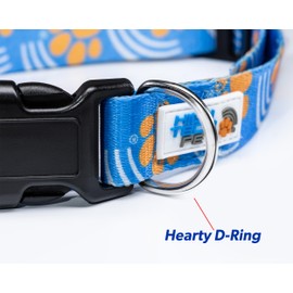 MS-5 Automatic Pet Door Collar by High Tech Pet, Genuine Dog Collar for Power Pet Doors - Deluxe Strap (Paw, Extra Large) - DC-PAW-MS5-XL