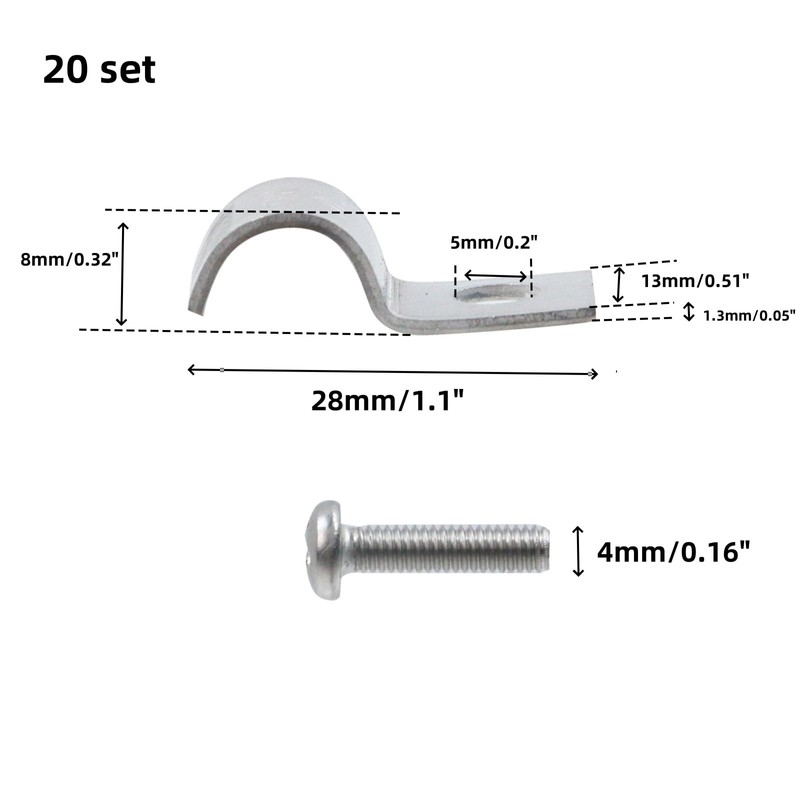 T Tulead 20 Pcs 3/8" Single Line Clamp, 304 Stainless