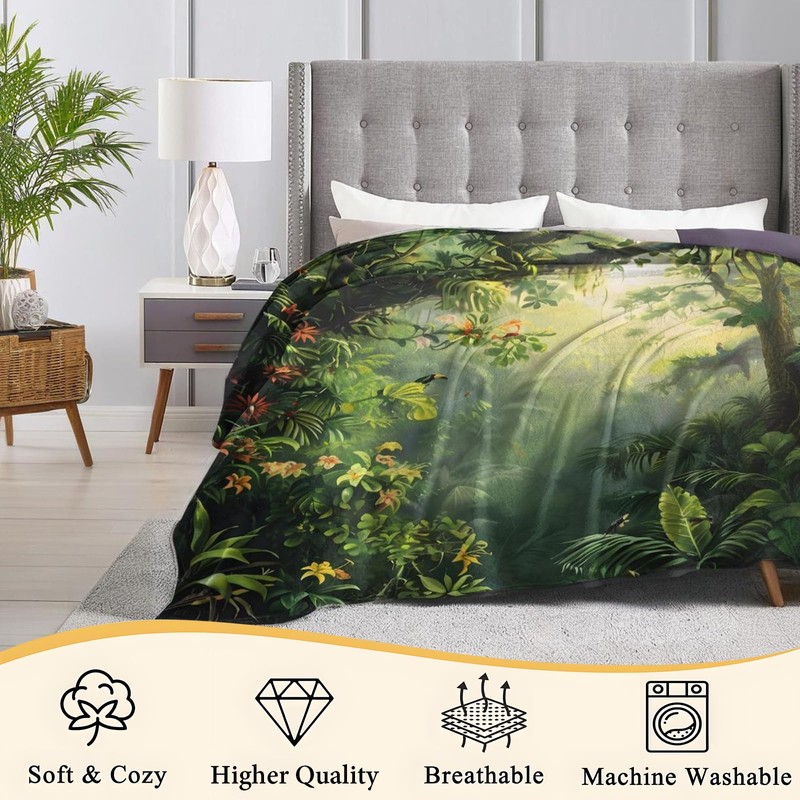 SOMEKLLY Astronaut and Alien Throw Blanket Soft Cozy Lightweight Flannel