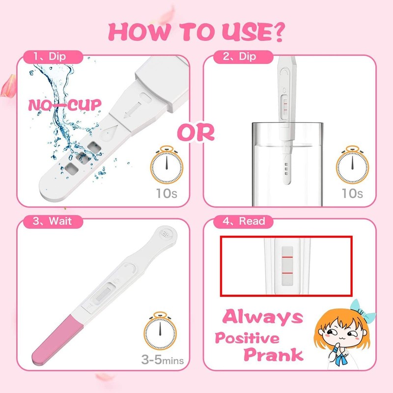 Acessorz Fake Prank Joke Pregnancy Test Always Positive - April