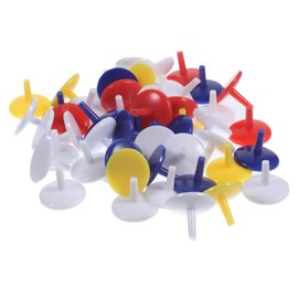 DECOMELODY 50Pcs Assorted Color Plastic Golf Ball Markers Durable Round Shaped Markers for Golfing