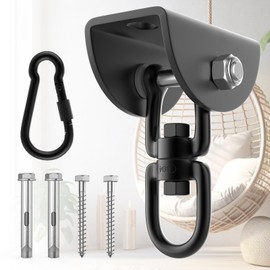 Eapele Hammock Hanging Kit, 1200 lb Capacity Heavy Duty Ceiling Hooks, 360° Swivel Swing Set Hanger for Hammock Chairs, Tree Swings, Yoga Swings, Heavy Bag Mount Supports Sandbag & Punching Bag