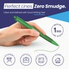 Eziglide Black Retractable Gel Pens, Pack of 5 Pens Black