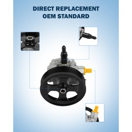 ECCPP Power Steering Pump fit for Mitsubishi Lancer 2008-2010 L4 2.0L for Lancer 009-2015 L4 2.4L for Outlander 2008-2015 L4 2.4L Replace 9900824, 4450A107