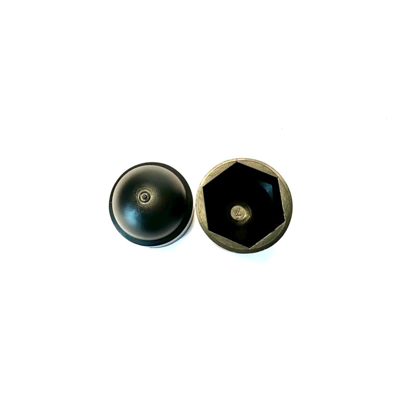 M10 (17mm Wrench) Black Plastic Dome - Nut & Bolt