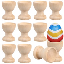 24pcs Wooden Egg Tray Holder for Egg Wooden Egg Supporting Cup Wooden Egg Stand Egg Container Cup for Boiled Egg Household Egg Cup Egg Holding Cup Wooden Egg Storage Cup Egg Rack