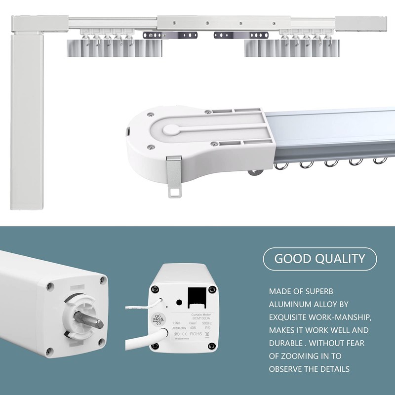 Electric Celling Curtain Tracks 87"-244" Smart Curtains Motorized Opener Curtains