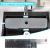 5°slope kitchen sink splash guard-gray silicone faucet mat handle drip