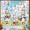 Easter Window Decoration Clings Double-Sided Cute Bunny Decals Home Indoor