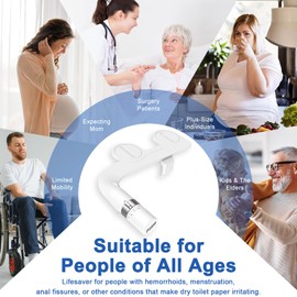 Bidet Attachment For Toilet, Ultra-Slim Dual Nozzle Bidet Toilet Seat, Non-Electric Bidets for Toilets, Adjustable Water Pressure, Feminine/Rear Wash for Women Men (Silver)