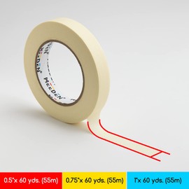 MEEDEN 6 Packs White Artist Tape, 0.5" 0.75" 1.0" x 60 Yard, Multi-Sized Masking Art Tape, Acid-Free Painters Tape for Painting Drafting Canvas Framing, General Purpose for Craft, Office, School