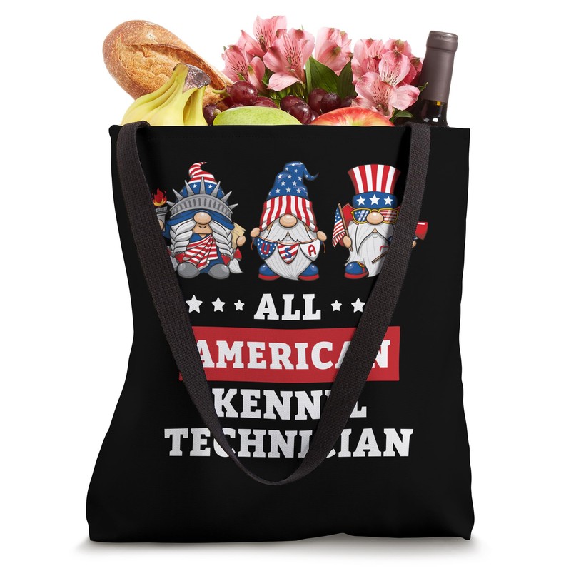 Kennel Technician Gnomes July 4th American Flag USA Tote Bag