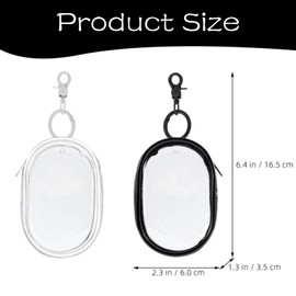 Yingjie 2pcsFigure,Figure Display Carrying,Doll Display Bag,Clear Keychain Pouch,Clear Coin Purse Keychain,Doll Pouch Mini Makeup,For Display Off Blind Boxes Mini Figures