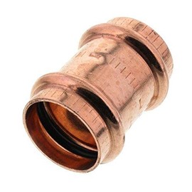 VIEGA 78057 Propress Zero Lead Copper Coupling with Stop 1" Press x Press (3-Pack)