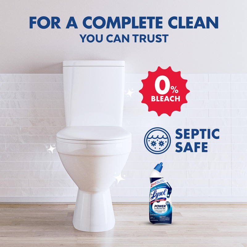 Lysol Toilet Bowl Cleaner, Max Strength Bathroom Cleaning Supplies, Toilet
