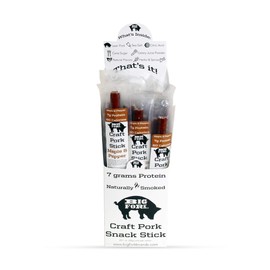 Craft Pork Meat Stick, High Protein Snack Sticks, Maple and Pepper Flavor, 6 X 1 oz. Sticks, 60 Calories, 7g Protein, Soy-Free, Gluten-Free, Waygu of Pork - Big Fork