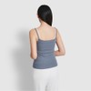 JAJU [JAJU] Yeo Pointelle Sleeveless Lounge T-Shirt_Blue Grey