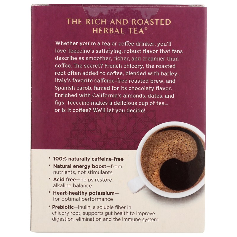 Teeccino Vanilla Nut Herbal Tea - Rich & Roasted Herbal