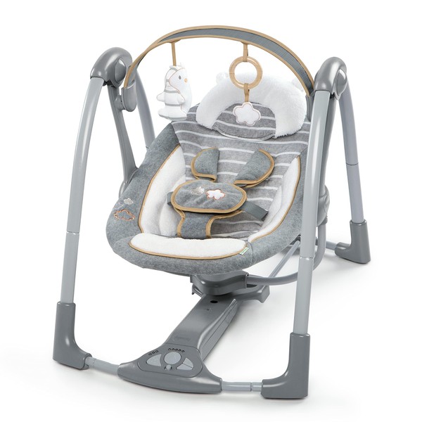 Ingenuity Swing 'n Go Deluxe 5-Speed Baby Swing with Cushioned