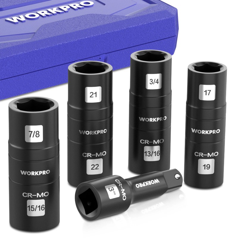WORKPRO 5PCS Impact Socket Set 1/2" Drive Lug Nut Socket