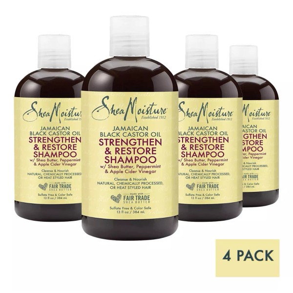 Shea Moisture Shampoo Fuerza Y Restauración 4 Pack 348ml