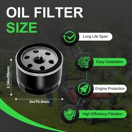 492932S AM125424 Oil Filter Tune up Kit, Compatible with Bri-ggs and Str-atton 492932, 696854, 491056,J-Deere GY20577,Kawasaki, Kohler, Tecumseh Lawn Mower Tractors with Fuel Filter Spark Plug-6 Pcs