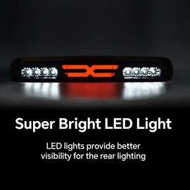 PIT66 3rd Brake Light Compatible with Chevy Silverado 1500 2500 3500 & HD Models (99-06 silverado/sierra X Clear Lens)