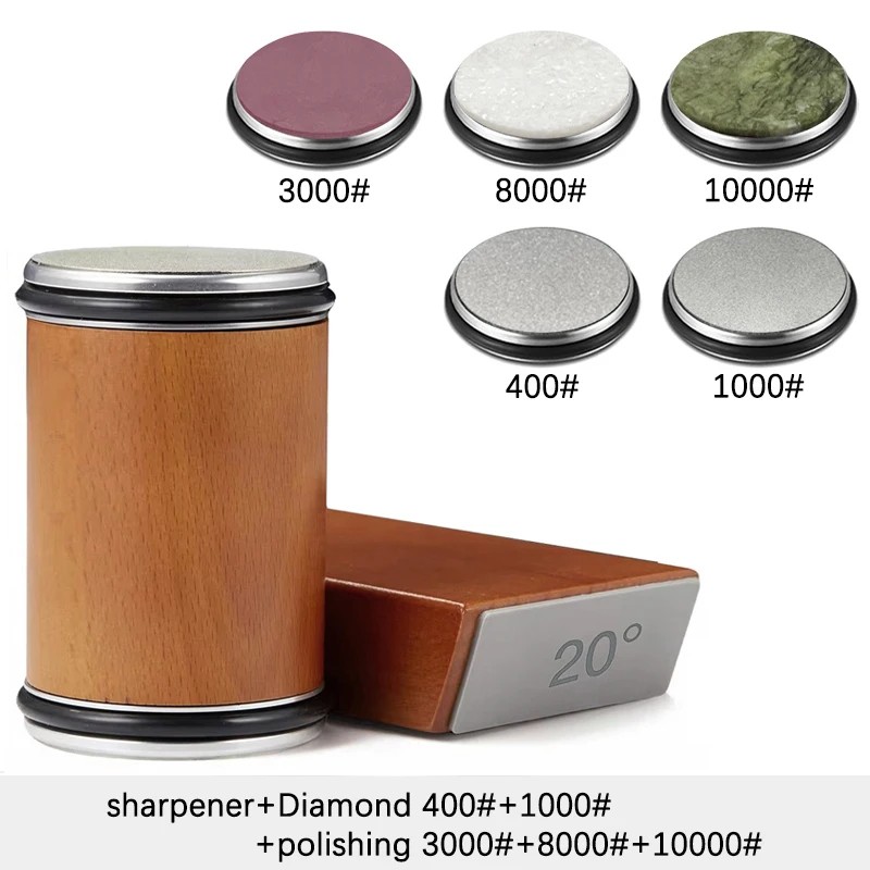 Rolling Knife Sharpener Kit for Kitchen Knives – Double-Sided Edge