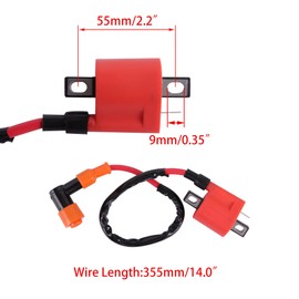 WOOSTAR Ignition Coil Replacement for CG 125cc 150cc 200cc 250cc ATV Dirt Pit Bike Go Kart Moped Scooter