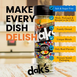 DAK's Spices Nothin' But Ranch Blend | 100% Salt & Sugar Free | Healthy Seasoning | MSG, Preservative & Potassium Chloride Free | Low Carb & Keto Friendly | Perfect for Adding Flavor to Recipes | 1.5 oz